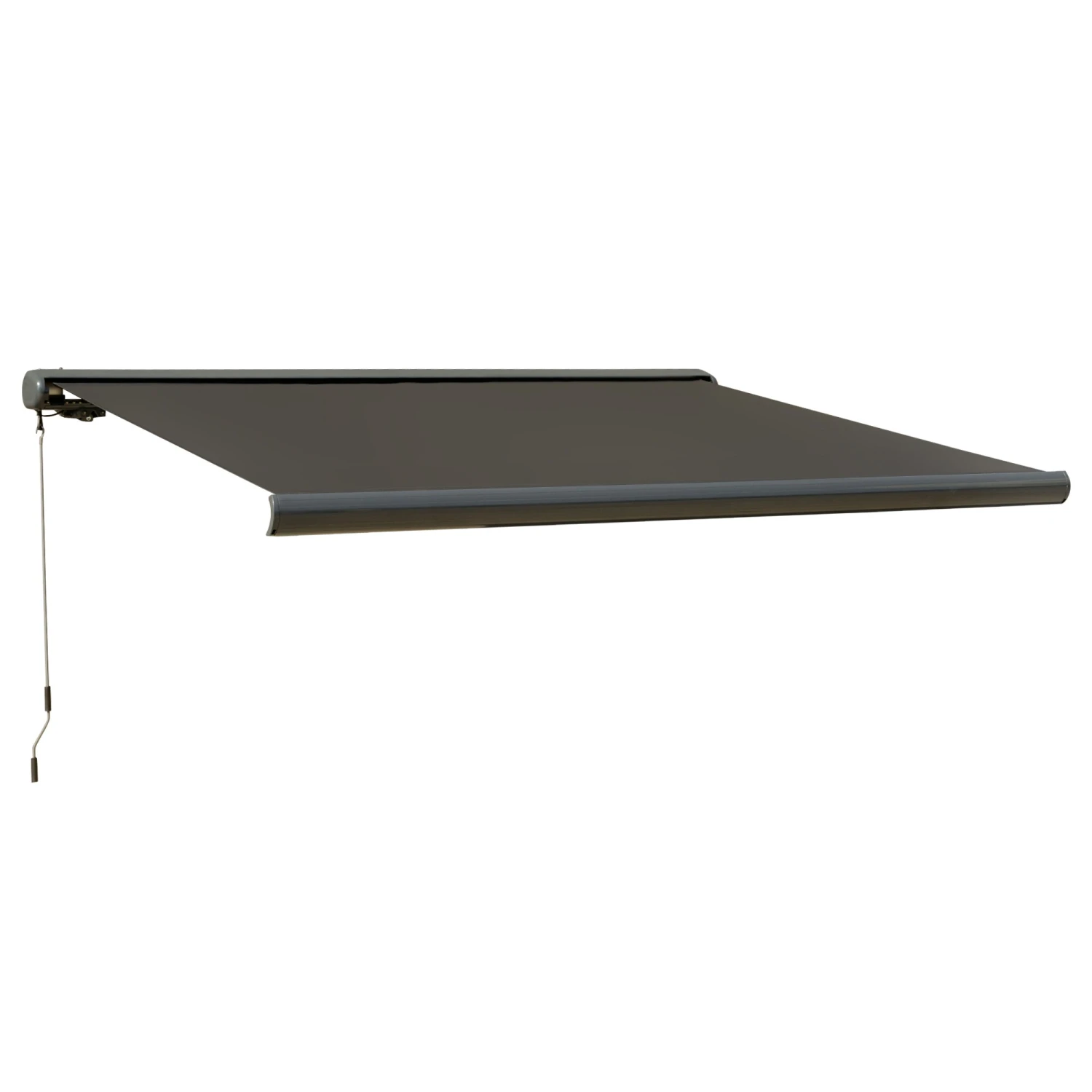 Outsunny Elektrische Markise Mit Fernbedienung Oder Handkurbel Dunkelgrau 300 X 0-250 Cm ((BxL) | Kassettenmarkise Balkon Markise Sonnenschutz 3 Outsunny Elektrische Markise Mit Fernbedienung Oder Handkurbel Dunkelgrau 300 X 0-250 Cm ((BxL) | Kassettenmarkise Balkon Markise Sonnenschutz – Bild 3