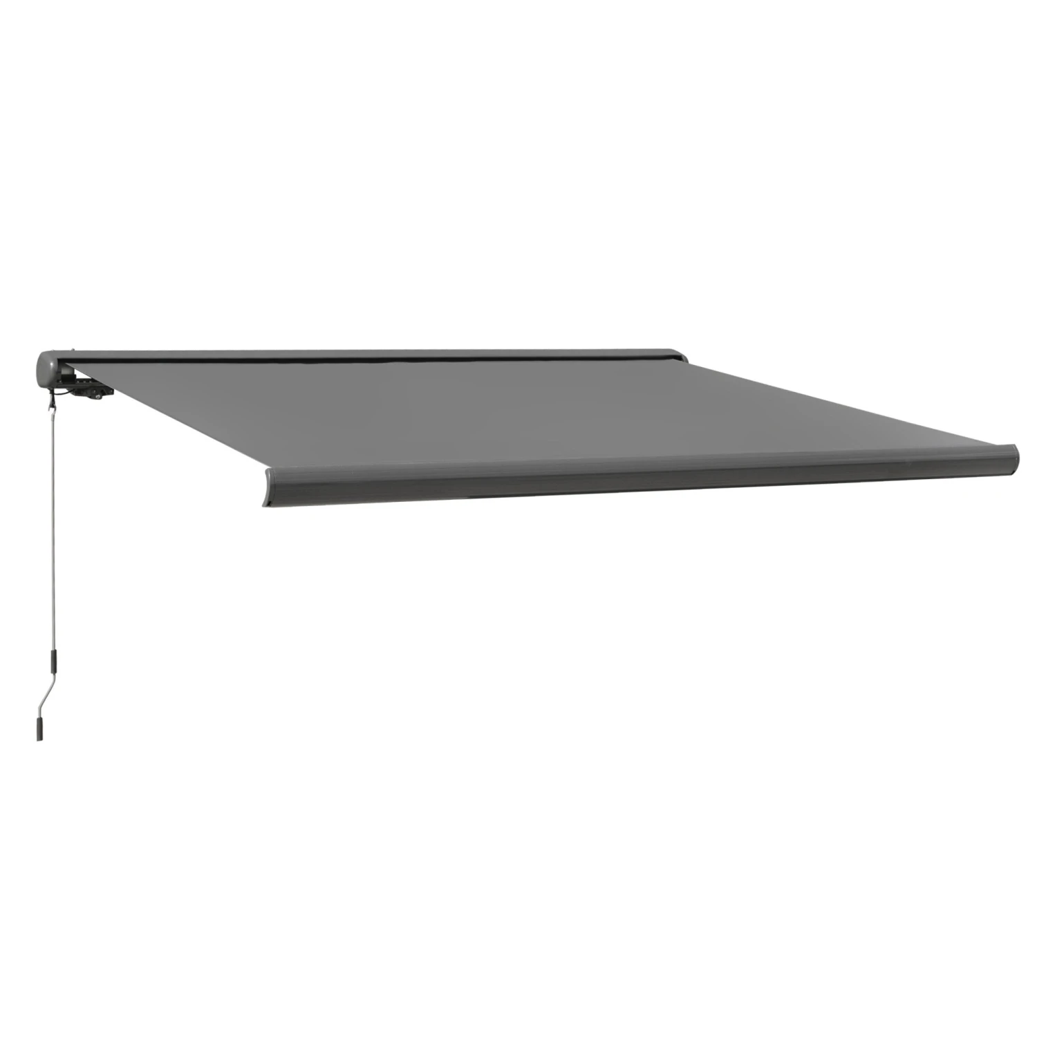 Outsunny Elektrische Markise Mit Fernbedienung Oder Handkurbel Dunkelgrau 300 X 0-250 Cm ((BxL) | Kassettenmarkise Balkon Markise Sonnenschutz 5 Outsunny Elektrische Markise Mit Fernbedienung Oder Handkurbel Dunkelgrau 300 X 0-250 Cm ((BxL) | Kassettenmarkise Balkon Markise Sonnenschutz – Bild 5