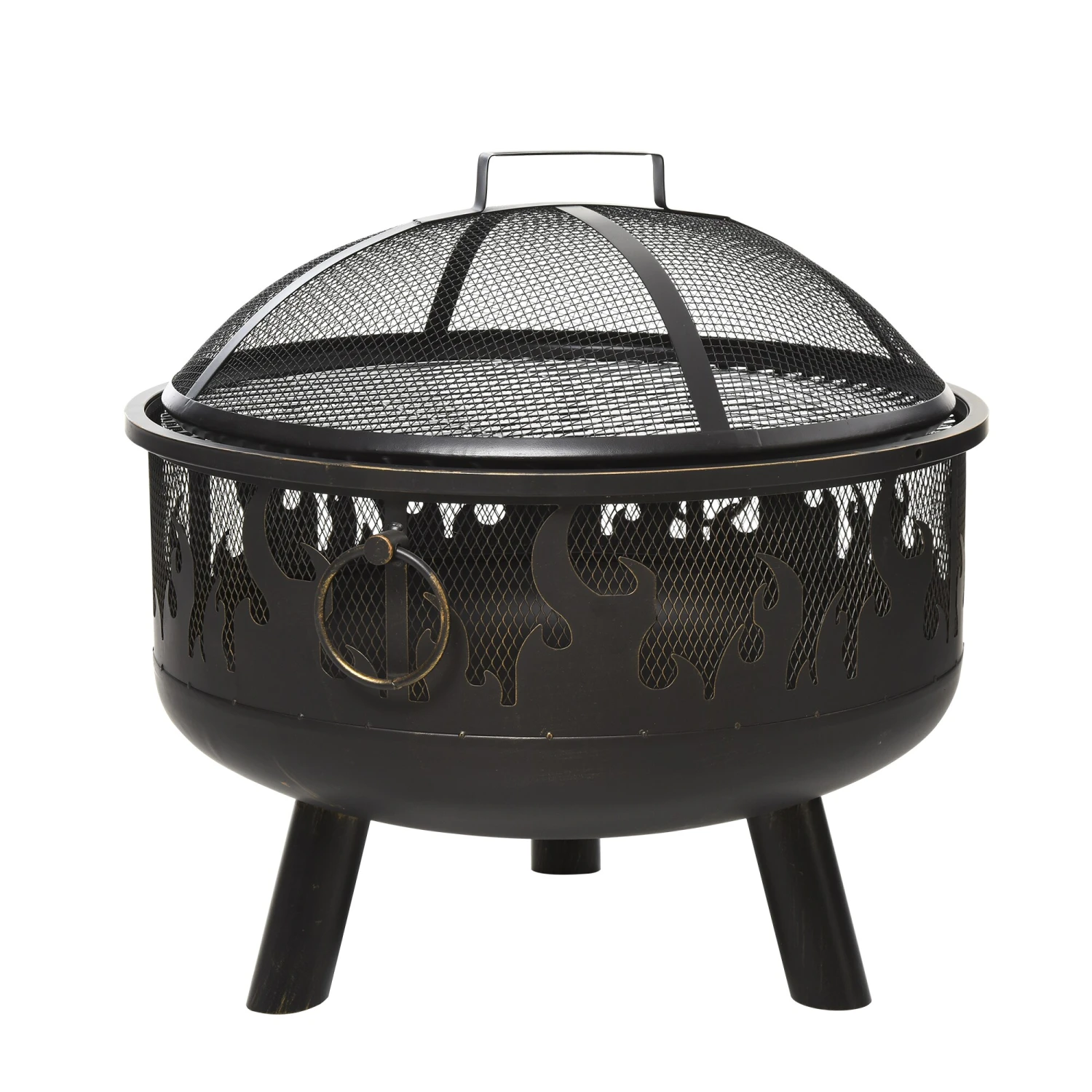 Outsunny Feuerschale Mit Grillrost Schwarz Ø61,5 X 52H Cm | Feuerstelle Feuerkorb Grillrost Grillaufsatz 1 Outsunny Feuerschale Mit Grillrost Schwarz Ø61,5 X 52H Cm | Feuerstelle Feuerkorb Grillrost Grillaufsatz