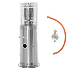 Outsunny Heizstrahler Elegantes Design, Hergestellt Aus Edelstahl, 10 KW Leistung Silber 55,6 X 55,6 X 143 Cm ( BxTxH) | Terrassenheizer Terrassenstrahler Balkonheizer -OUTSUNNY Verkäufe 8600336600 842 188V01 prod 006