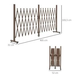 Outsunny Absperrgitter Ausziehbar Dunkelbraun 405 X 31 X 103,5 Cm (LxBxH) | Scherengitter Scherensperre Türgitter Absperrzaun 9 Outsunny Absperrgitter Ausziehbar Dunkelbraun 405 X 31 X 103,5 Cm (LxBxH) | Scherengitter Scherensperre Türgitter Absperrzaun -OUTSUNNY Verkäufe 8600336600 844 139 prod 004
