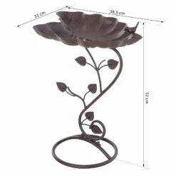 Outsunny Vogeltränke In Lotosblatt-Form Bronze 38,5 X 31 X 52 Cm (LxBxH) | Vogelbad Vogelbecken Gartendeko Garten -OUTSUNNY Verkäufe 8600336600 844 276 prod 005