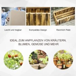 Outsunny Blumenkasten Natur 78 X 35 X 30 Cm (LxBxH) | Pflanzbeet Kräuterbeet Pflanzkasten Hochbeet 11 Outsunny Blumenkasten Natur 78 X 35 X 30 Cm (LxBxH) | Pflanzbeet Kräuterbeet Pflanzkasten Hochbeet -OUTSUNNY Verkäufe 8600336600 845 100 prod 006
