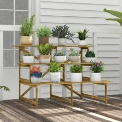 Outsunny Pflanzentreppe Mit 3 Stufen Natur 120 X 80 X 80 Cm (LxBxH) | Blumenregal Blumenbank Blumentreppe Blumenständer 10 Outsunny Pflanzentreppe Mit 3 Stufen Natur 120 X 80 X 80 Cm (LxBxH) | Blumenregal Blumenbank Blumentreppe Blumenständer -OUTSUNNY Verkäufe 8600336600 845 116 prod 005