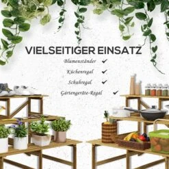 Outsunny Pflanzentreppe Mit 3 Stufen Natur 120 X 80 X 80 Cm (LxBxH) | Blumenregal Blumenbank Blumentreppe Blumenständer 11 Outsunny Pflanzentreppe Mit 3 Stufen Natur 120 X 80 X 80 Cm (LxBxH) | Blumenregal Blumenbank Blumentreppe Blumenständer -OUTSUNNY Verkäufe 8600336600 845 116 prod 006