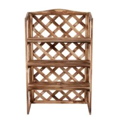 Outsunny Pflanzentreppe Mit 3 Etagen Natur 75 X 38 X 120 Cm (LxBxH) | Blumenregal Blumenbank Blumentreppe Blumenständer -OUTSUNNY Verkäufe 8600336600 845 117 prod 006