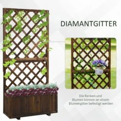 Outsunny Pflanzkasten Mit Rankgitter 72,5 X 30 X 149,7 Cm (LxBxH) | Holzgitter Für Kletterpflanze Tannenholz Blumenkasten 11 Outsunny Pflanzkasten Mit Rankgitter 72,5 X 30 X 149,7 Cm (LxBxH) | Holzgitter Für Kletterpflanze Tannenholz Blumenkasten -OUTSUNNY Verkäufe 8600336600 845 127BN prod 006