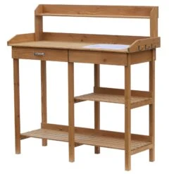 Outsunny Gärtnertisch Mit Wanne 111,7 X 45 X 112 Cm (LxBxH) | Pflanztisch Blumentisch Holzpflanztisch Gartentisch -OUTSUNNY Verkäufe 8600336600 845 170 prod 003