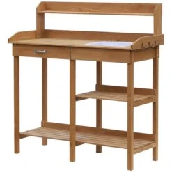 Outsunny Gärtnertisch Mit Wanne 111,7 X 45 X 112 Cm (LxBxH) | Pflanztisch Blumentisch Holzpflanztisch Gartentisch -OUTSUNNY Verkäufe 8600336600 845 170 prod 005
