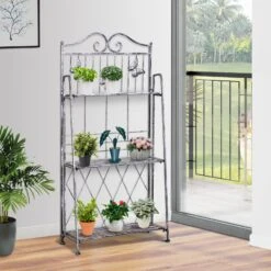 Outsunny Pflanzregal Mit 3 Ebenen Silbergrau 44 X 25 X 96 Cm (LxBxH) | Pflanzenständer Blumenregal Metallregal Gartenregal 11 Outsunny Pflanzregal Mit 3 Ebenen Silbergrau 44 X 25 X 96 Cm (LxBxH) | Pflanzenständer Blumenregal Metallregal Gartenregal -OUTSUNNY Verkäufe 8600336600 845 220 prod 006