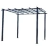 Outsunny Rosenpavillon Schwarz 300 X 300 X 230 Cm (LxBxH) | Pflanzbogen Rosenbogen Rankhilfe Pflanzgitter