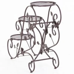 Outsunny Dreistufiges Blumenständer Bronze 75 X 28 X 66 Cm (LxBxH) | Pflanzregal Pflanzenständer Blumenregal Gartenregal -OUTSUNNY Verkäufe 8600336600 845 284 prod 003