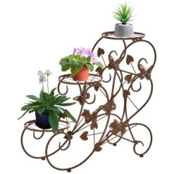 Outsunny Dreistufiges Blumenständer Bronze 75 X 28 X 66 Cm (LxBxH) | Pflanzregal Pflanzenständer Blumenregal Gartenregal -OUTSUNNY Verkäufe 8600336600 845 284 prod 006
