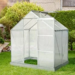 Outsunny Gewächshaus Mit Alu-Gestell Silber 193L X 126B X 205H Cm | Foliengewächshaus Gewächshaus Gartenhaus Treibhaus Pflanzenhaus 8 Outsunny Gewächshaus Mit Alu-Gestell Silber 193L X 126B X 205H Cm | Foliengewächshaus Gewächshaus Gartenhaus Treibhaus Pflanzenhaus -OUTSUNNY Verkäufe 8600336600 845 334 prod 003