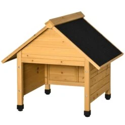 Outsunny Holzgarage Für Mähroboter Gelb 75 X 76 X 70 Cm (BxTxH) | Mähroboter Carport Überdachung Garage -OUTSUNNY Verkäufe 8600336600 845 361 prod 003