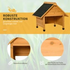 Outsunny Holzgarage Für Mähroboter Gelb 75 X 76 X 70 Cm (BxTxH) | Mähroboter Carport Überdachung Garage -OUTSUNNY Verkäufe 8600336600 845 361 prod 006