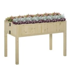 Outsunny Hochbeet Klappbar Natur 115 X 56 X 76 Cm (LxBxH) | Gewächshaus Gartenbeet Hochbeet Frühbeet -OUTSUNNY Verkäufe 8600336600 845 362 prod 003