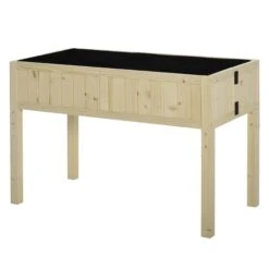 Outsunny Hochbeet Klappbar Natur 115 X 56 X 76 Cm (LxBxH) | Gewächshaus Gartenbeet Hochbeet Frühbeet -OUTSUNNY Verkäufe 8600336600 845 362 prod 005