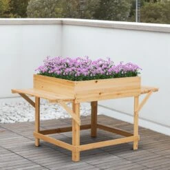 Outsunny Pflanzkasten Mit Ablage Natur 130 X 75 X 75 Cm (BxTxH) | Gartenbeet Hochbeet Pflanzkübel Blumenkasten 10 Outsunny Pflanzkasten Mit Ablage Natur 130 X 75 X 75 Cm (BxTxH) | Gartenbeet Hochbeet Pflanzkübel Blumenkasten -OUTSUNNY Verkäufe 8600336600 845 467 prod 005
