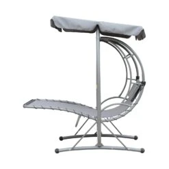 Outsunny Schwebeliege Mit Sonnendach Grau 200 X 166 X 180 Cm (LxBxH) | Metall Polyester, Hollywoodschaukel, Schaukel, Gartenschaukel Für 2 Personen -OUTSUNNY Verkäufe 8600336600 84A 024GY prod 006