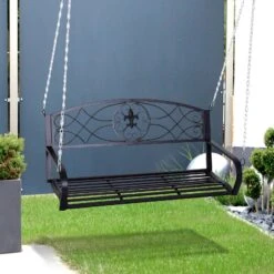 Outsunny Hängebank Schwarz 132 X 63 X 58 Cm (LxBxH) | Gartenschaukel Schaukelbank Hollywoodschaukel 9 Outsunny Hängebank Schwarz 132 X 63 X 58 Cm (LxBxH) | Gartenschaukel Schaukelbank Hollywoodschaukel -OUTSUNNY Verkäufe 8600336600 84A 098 prod 004