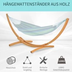 Outsunny Hängemattengestell Für Hängematte Natur 320 X 120 X 120 Cm (BxTxH) | Gestell Für Hängematten Hängemattenständer Garten -OUTSUNNY Verkäufe 8600336600 84A 157 prod 006