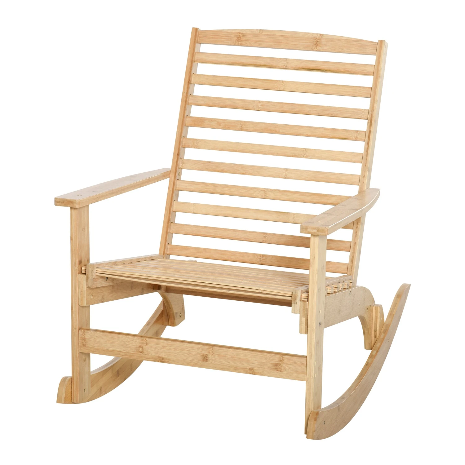 Outsunny Garten Schaukelstuhl Aus Bambus 70 X 100 X 95,5 Cm (BxLxH) | Holzstuhl Relaxstuhl Gartenstuhl Gartenmöbel 2 Outsunny Garten Schaukelstuhl Aus Bambus 70 X 100 X 95,5 Cm (BxLxH) | Holzstuhl Relaxstuhl Gartenstuhl Gartenmöbel – Bild 2