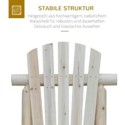 Outsunny Gartenstuhl Mit Hoher Rückenlehne Natur 68 X 83 X 101 Cm (BxLxH) | Gartenmöbel Gartensessel Balkonstuhl Holzstuhl -OUTSUNNY Verkäufe 8600336600 84B 166 prod 006