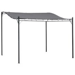 Outsunny Gartenpavillon Mit Geschwungenem Dach 297L X 297B Cm | Pavillon Unterstand Zelt Partyzelt Pergola Party Pavillon