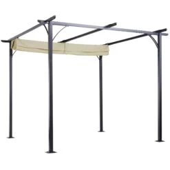 Outsunny Pergola Mit Schiebedach Per Seilzug 300 X 300 X 230 Cm (LxBxH) | Cabrio-Pavillon Gartenpavillon Terrassenüberdachung 11 Outsunny Pergola Mit Schiebedach Per Seilzug 300 X 300 X 230 Cm (LxBxH) | Cabrio-Pavillon Gartenpavillon Terrassenüberdachung -OUTSUNNY Verkäufe 8600336600 84C 093 prod 006