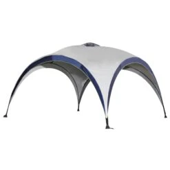 Outsunny Pavillon Grau, Blau 400 X 400 X 250 Cm (LxBxH) | Gartenzelt Partyzelt Festzelt Gartenpavillon