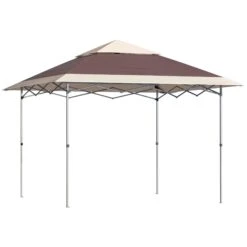 Outsunny Pop-Up-Pavillon Zusammenfaltbar 350 X 350 X 268 Cm (L X B X H) | Gartenpavillon Faltpavillon Partyzelt Gartenzelt