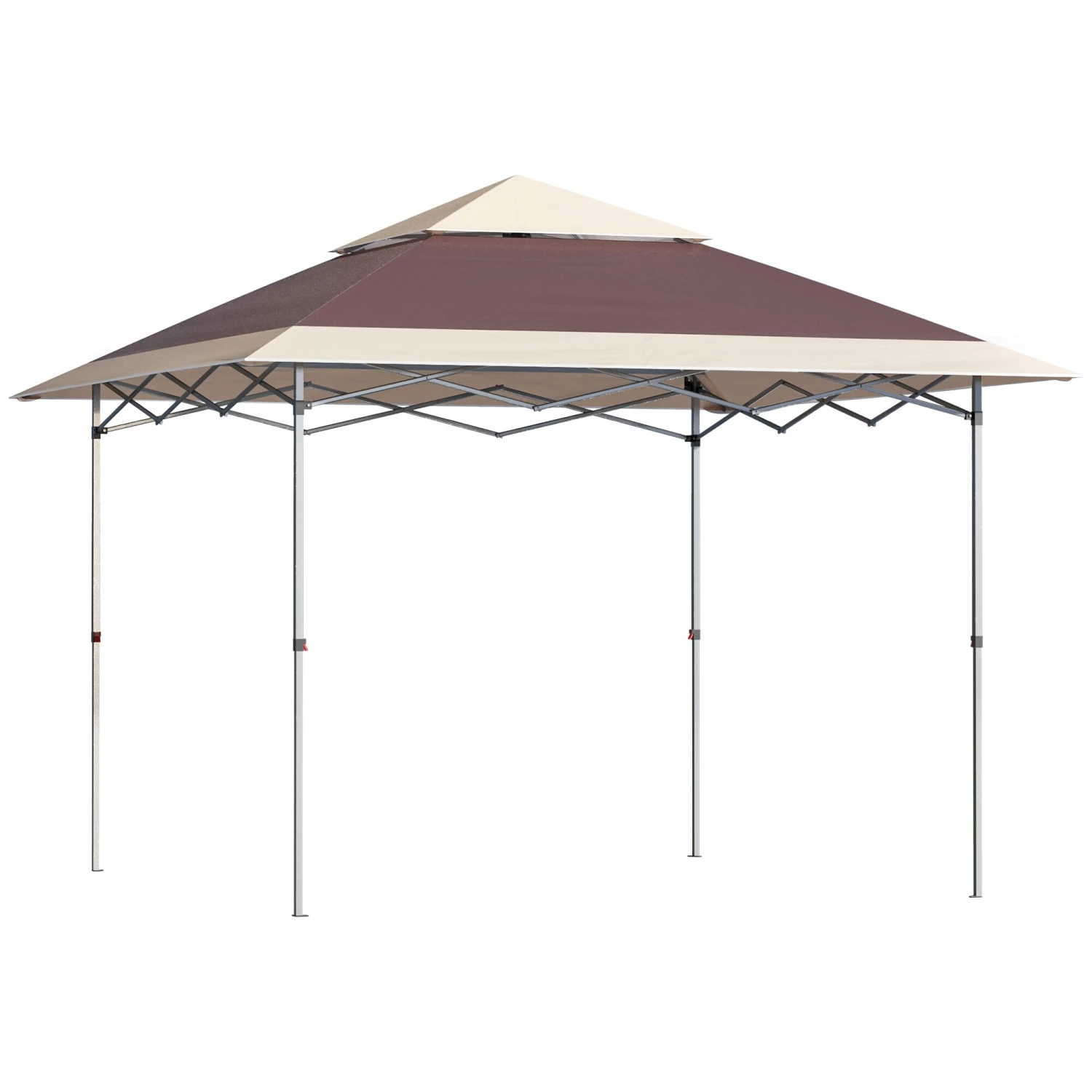 Outsunny Pop-Up-Pavillon Zusammenfaltbar 350 X 350 X 268 Cm (L X B X H) | Gartenpavillon Faltpavillon Partyzelt Gartenzelt 1 Outsunny Pop-Up-Pavillon Zusammenfaltbar 350 X 350 X 268 Cm (L X B X H) | Gartenpavillon Faltpavillon Partyzelt Gartenzelt