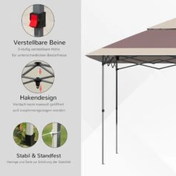 Outsunny Pop-Up-Pavillon Zusammenfaltbar 350 X 350 X 268 Cm (L X B X H) | Gartenpavillon Faltpavillon Partyzelt Gartenzelt 10 Outsunny Pop-Up-Pavillon Zusammenfaltbar 350 X 350 X 268 Cm (L X B X H) | Gartenpavillon Faltpavillon Partyzelt Gartenzelt -OUTSUNNY Verkäufe 8600336600 84C 230BN prod 005