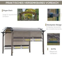 Outsunny Pergola Mit Einstellbarem Stoffdach Braun 3,45 X 3,45 X 2,5 M (LxBxH) | Pavillon Terrassenüberdachung Sonnenschutz Terasse 11 Outsunny Pergola Mit Einstellbarem Stoffdach Braun 3,45 X 3,45 X 2,5 M (LxBxH) | Pavillon Terrassenüberdachung Sonnenschutz Terasse -OUTSUNNY Verkäufe 8600336600 84C 243V01 prod 006