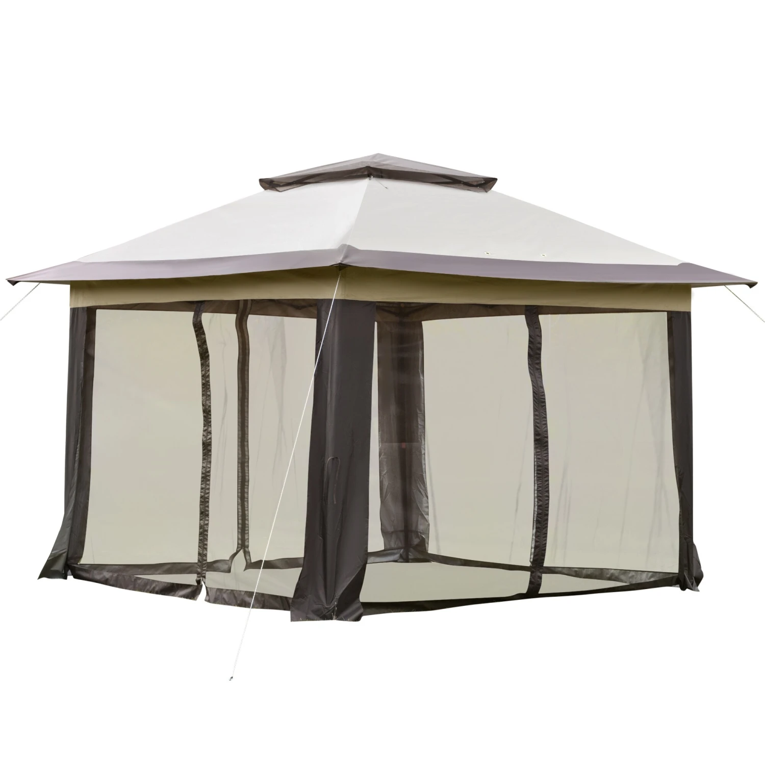 Outsunny Faltpavillon Inkl. Rollentasche 3,64 X 3,64 X 2,94 M (LxBxH) | Gartenzelt Pop-Up-Zelt Pavilon Grillpavillon 2 Outsunny Faltpavillon Inkl. Rollentasche 3,64 X 3,64 X 2,94 M (LxBxH) | Gartenzelt Pop-Up-Zelt Pavilon Grillpavillon – Bild 2