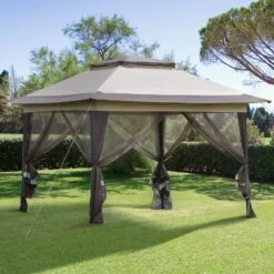 Outsunny Faltpavillon Inkl. Rollentasche 3,64 X 3,64 X 2,94 M (LxBxH) | Gartenzelt Pop-Up-Zelt Pavilon Grillpavillon 9 Outsunny Faltpavillon Inkl. Rollentasche 3,64 X 3,64 X 2,94 M (LxBxH) | Gartenzelt Pop-Up-Zelt Pavilon Grillpavillon -OUTSUNNY Verkäufe 8600336600 84C 252 prod 004