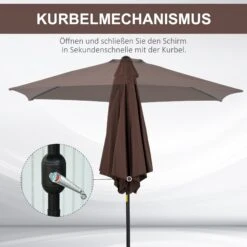 Outsunny Sonnenschirm Mit Handkurbel Ø2,7 X 2,35 M (ØxH) | Gartenschirm Knickschirm Marktschirm Knickbar 11 Outsunny Sonnenschirm Mit Handkurbel Ø2,7 X 2,35 M (ØxH) | Gartenschirm Knickschirm Marktschirm Knickbar -OUTSUNNY Verkäufe 8600336600 84D 032CF prod 006