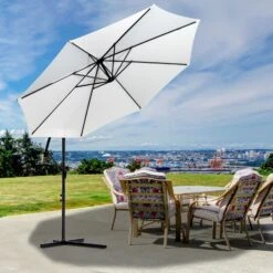 Outsunny Ampelschirm Mit Handkurbel 3 X 2,5 M (ØxH) | Sonnenschirm Kurbelschirm Terrassenschirm Schirm -OUTSUNNY Verkäufe 8600336600 84D 037CW prod 003