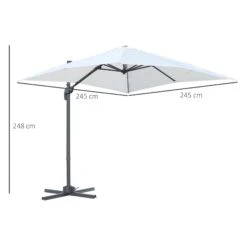 Outsunny Sonnenschirm Mit 5-stufiger Neigung 245L X 245B X 248H Cm | Sonnenschirm Gartenschirm Ampelschirm 10 Outsunny Sonnenschirm Mit 5-stufiger Neigung 245L X 245B X 248H Cm | Sonnenschirm Gartenschirm Ampelschirm -OUTSUNNY Verkäufe 8600336600 84D 051CW prod 005