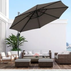 Outsunny Ampelschirm Mit Handkurbel 294 X 248 Cm (ØxH) | Sonnenschirm Kurbelschirm Terrassenschirm Schirm 9 Outsunny Ampelschirm Mit Handkurbel 294 X 248 Cm (ØxH) | Sonnenschirm Kurbelschirm Terrassenschirm Schirm -OUTSUNNY Verkäufe 8600336600 84D 052GY prod 004