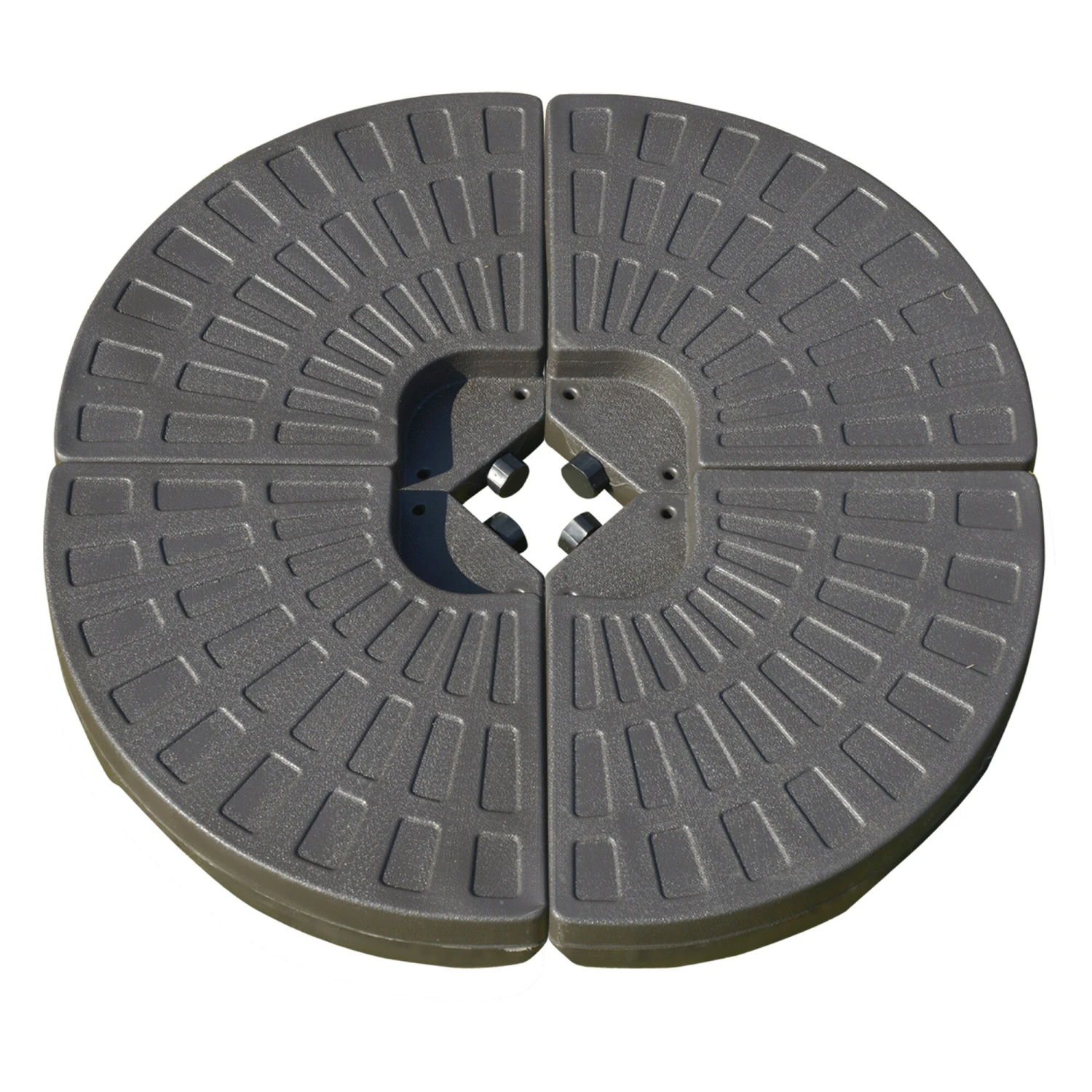 Outsunny Sonnenschirmständer 4-teilig Befüllbar Kaffee 100 X 100 X 10,5 Cm (LxBxH) | Sonnenschirmständer Schirmständer Schirmfuß 3 Outsunny Sonnenschirmständer 4-teilig Befüllbar Kaffee 100 X 100 X 10,5 Cm (LxBxH) | Sonnenschirmständer Schirmständer Schirmfuß – Bild 3