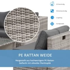 Outsunny Rattan Gartensitzgruppe Als 6-teiliges Set | Gartengarnitur Sitzgruppe Rattanset Polyrattanmöbel 11 Outsunny Rattan Gartensitzgruppe Als 6-teiliges Set | Gartengarnitur Sitzgruppe Rattanset Polyrattanmöbel -OUTSUNNY Verkäufe 8600336600 860 107GY prod 006