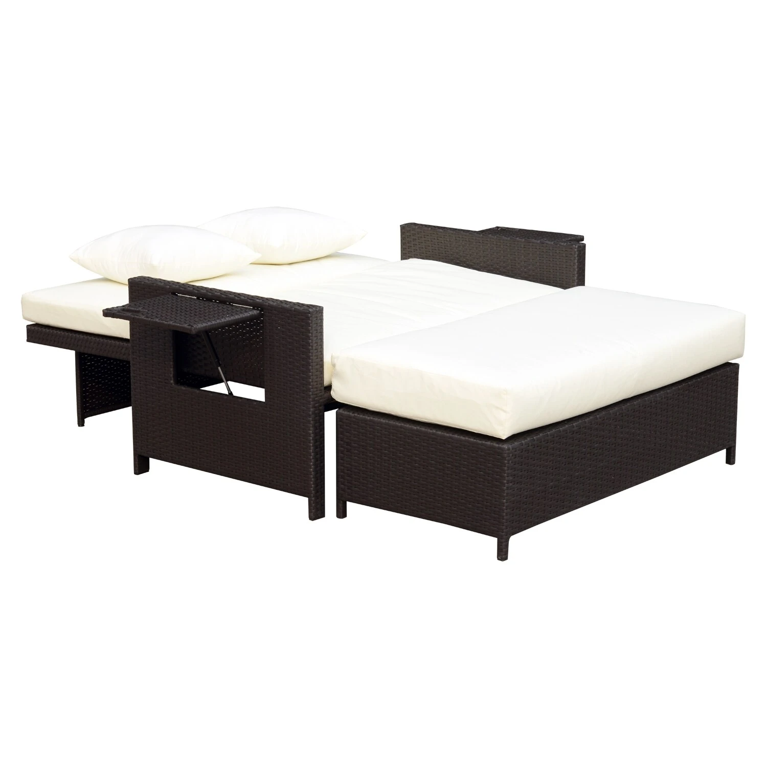 Outsunny Polyrattan Lounge-Sofa Mit Kissen 130 X 72 X 96 Cm (LxBxH) | Gartensofa Gartenliege Rattansofa Gartenmöbel 3 Outsunny Polyrattan Lounge-Sofa Mit Kissen 130 X 72 X 96 Cm (LxBxH) | Gartensofa Gartenliege Rattansofa Gartenmöbel – Bild 3