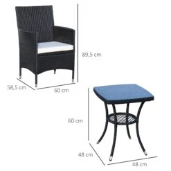 Outsunny Rattan-Sitzgruppe Als 3-teiliges Set | Gartensitzgruppe Mit Beistelltisch, Rattenmöbel 10 Outsunny Rattan-Sitzgruppe Als 3-teiliges Set | Gartensitzgruppe Mit Beistelltisch, Rattenmöbel -OUTSUNNY Verkäufe 8600336600 863 027BK prod 005