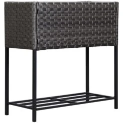 Outsunny Hochbeet Mit Ablage Braun 70 X 30 X 72 Cm (BxTxH) | Kräuterbeet Pflanzkasten Kasten Für Gartenkräuter -OUTSUNNY Verkäufe 8600336600 867 038 prod 006