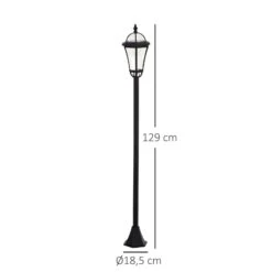 Outsunny Solar Gartenlaterne Im 2er-Set Schwarz 18,5 X 129 Cm (ØxH) | Solar Laterne Gehwegleuchte LED Gartenleuchte 9 Outsunny Solar Gartenlaterne Im 2er-Set Schwarz 18,5 X 129 Cm (ØxH) | Solar Laterne Gehwegleuchte LED Gartenleuchte -OUTSUNNY Verkäufe 8600336600 B30 005 prod 004