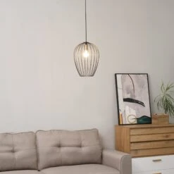 HOMCOM Hängelampe Höhenverstellbar Schwarz Ø26 X 130H Cm | Hängelampe Drahtleuchte Deckenleuchte Lampe Deckenlampe Leuchte -OUTSUNNY Verkäufe 8600336600 B31 346 prod 005