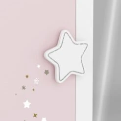 Kinderzimmer Sternschnuppe 3-tlg Rosa Weiß Grau Kinderbett + Nachttisch + Kommode Oder Schrank -OUTSUNNY Verkäufe 8600341000 10188 prod 006