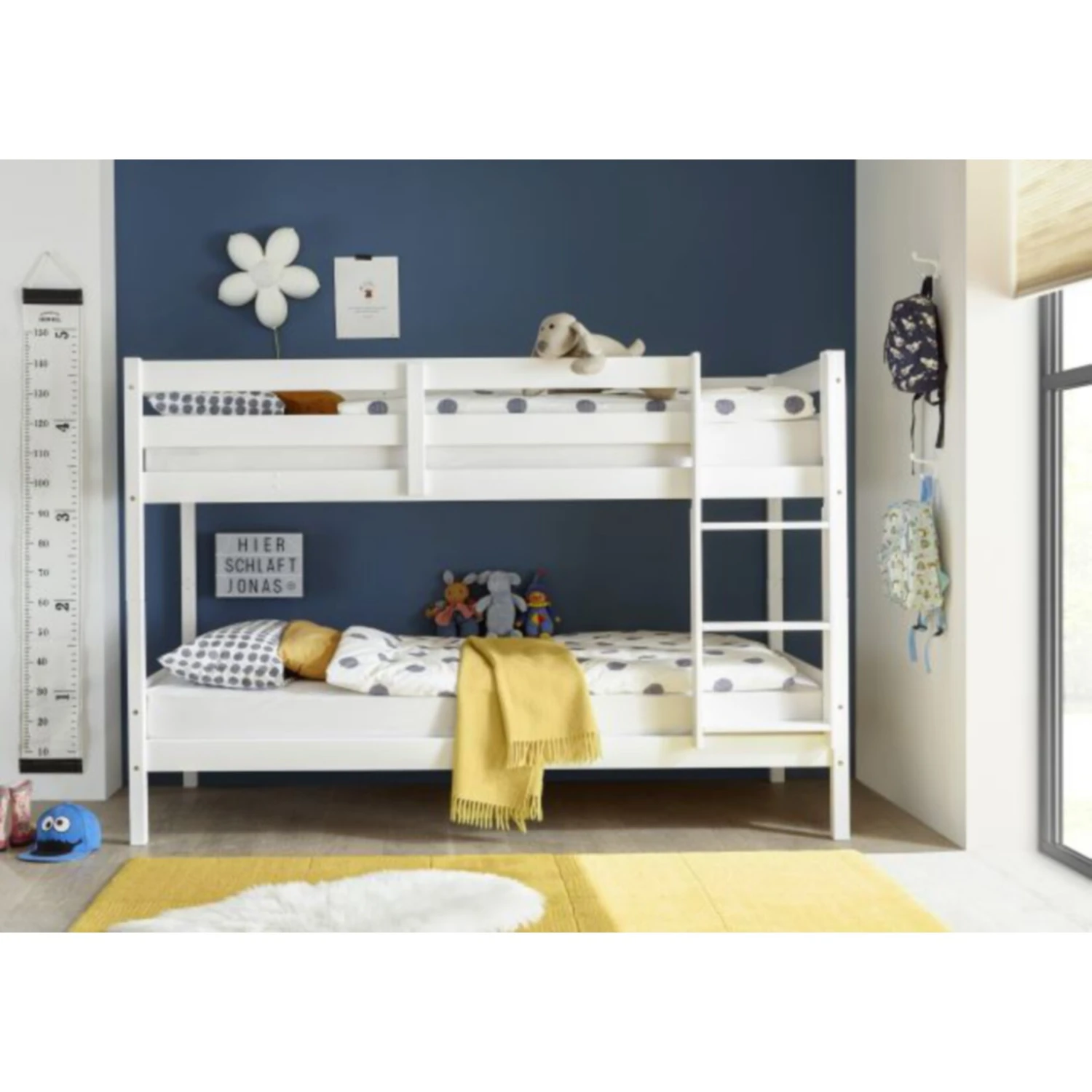 Etagenbett Alain Kiefer Massiv Weiß Nach Den Sicherheits-Normen EN 747-1 Und 747-2 Geprüft 1 Etagenbett Alain Kiefer Massiv Weiß Nach Den Sicherheits-Normen EN 747-1 Und 747-2 Geprüft